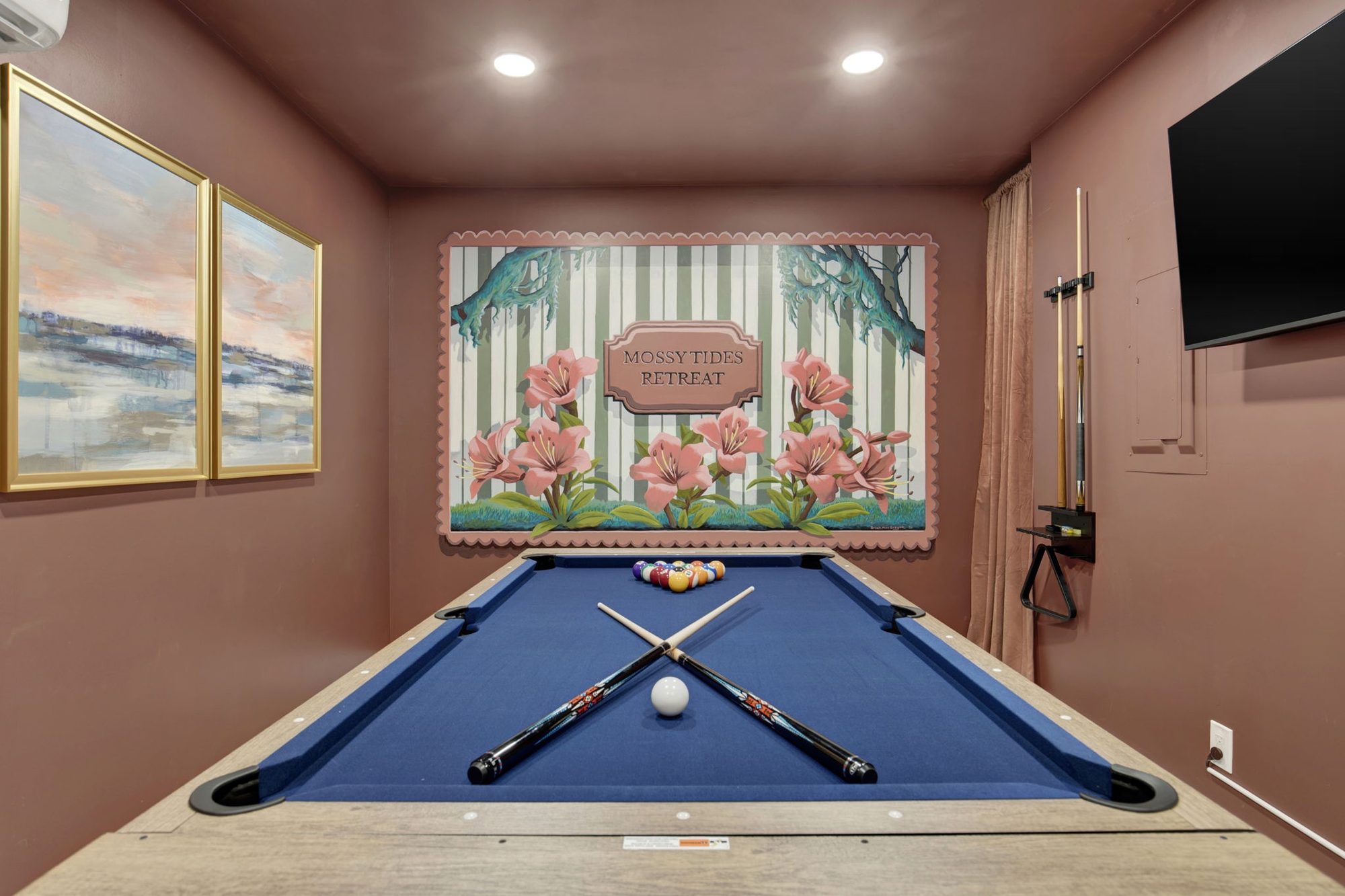 Custom Mural at Mossy Tides Retreat