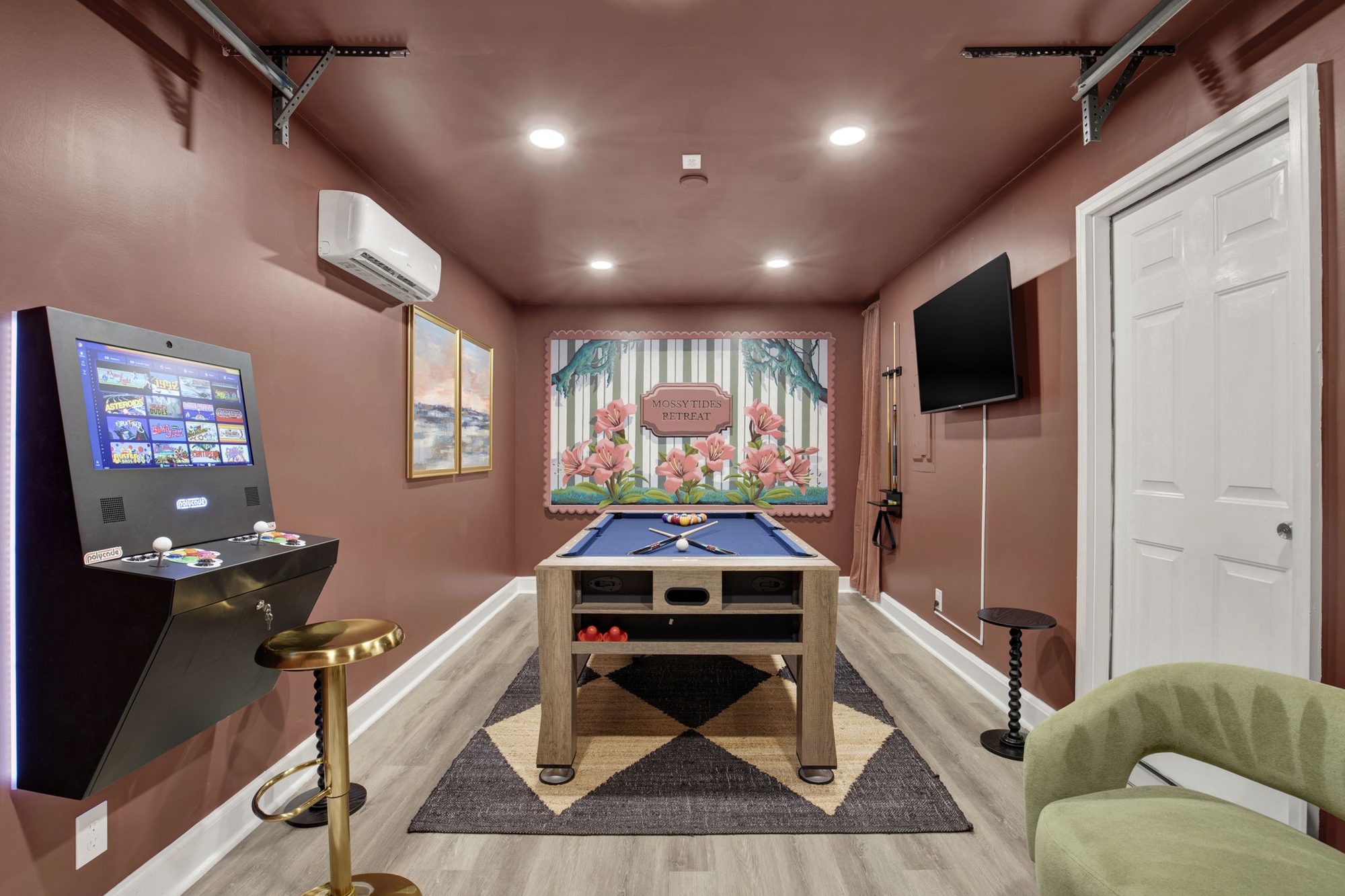 Game Room at Mossy Tides Retreat
