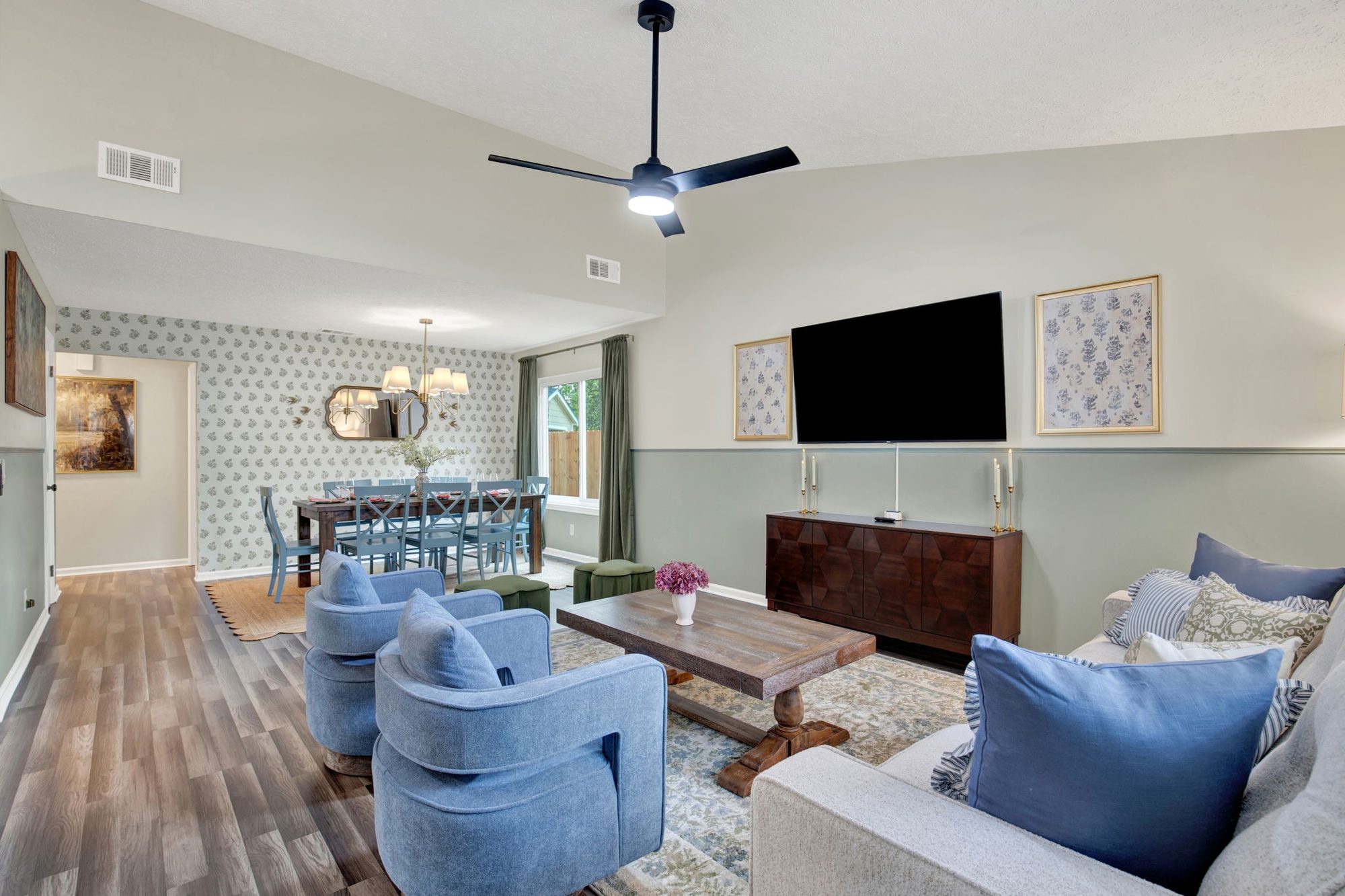Large Screen TVs at Mossy Tides Retreat